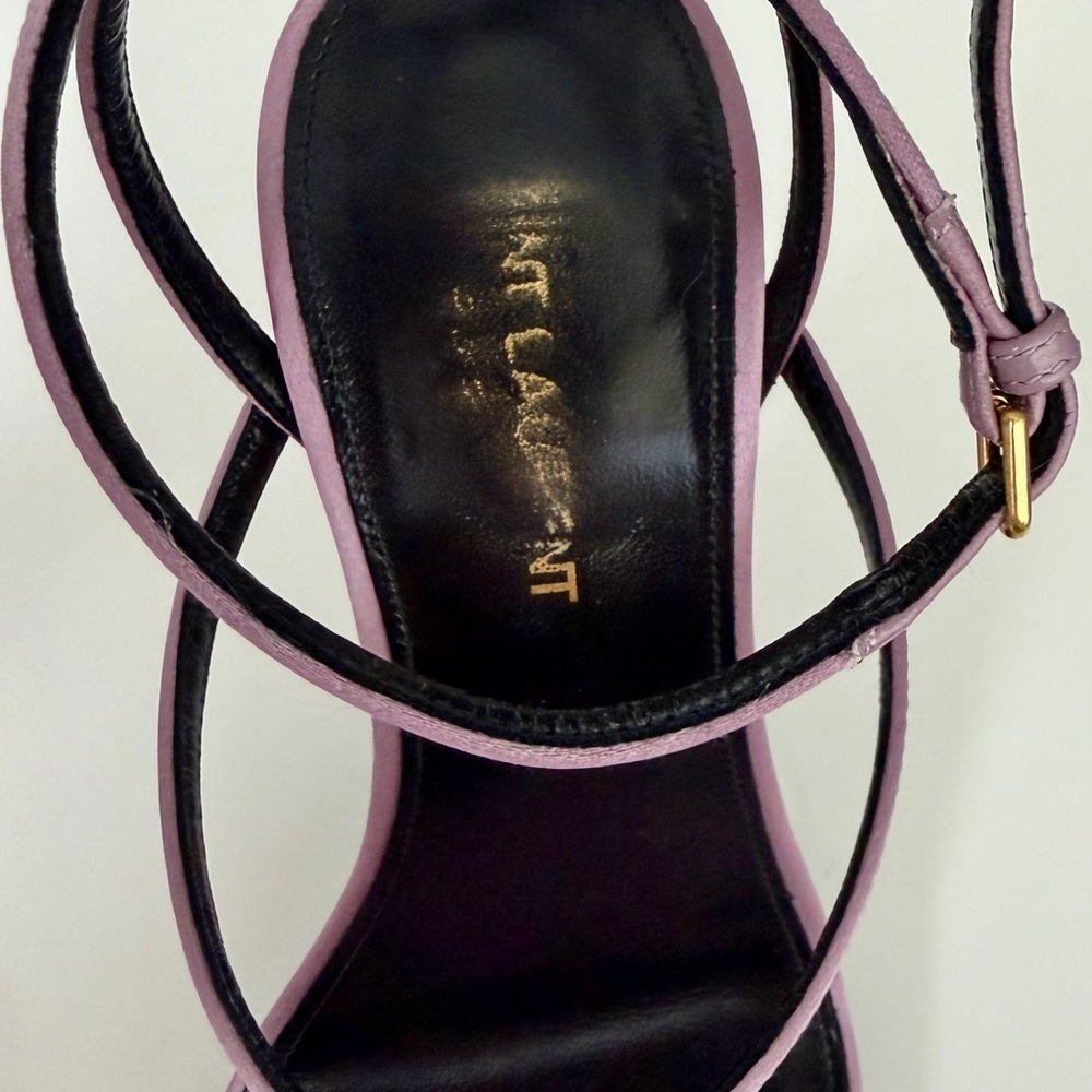 Saint Laurent ‘Dive’ ancient pink sandal heel size 37.5 - Picture 7 of 16